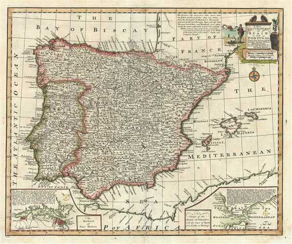 A New and Accurate Map of Spain and Portugal. - Main View