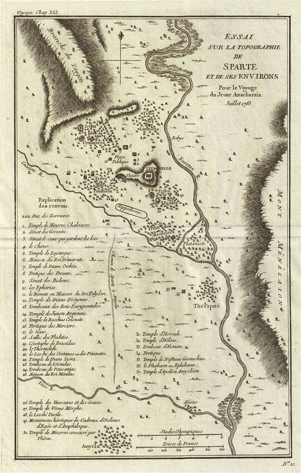 Essai sur la Topographie de Sparte et de ses Environs Pour le Voyage du Jeune Anacharsis. - Main View