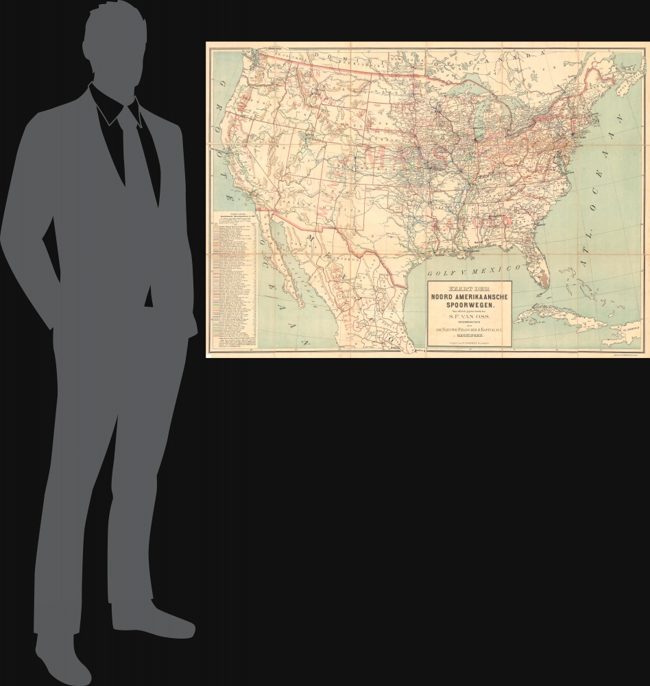 Kaart der Noord Amerikaansche Spoorwegen. - Alternate View 1