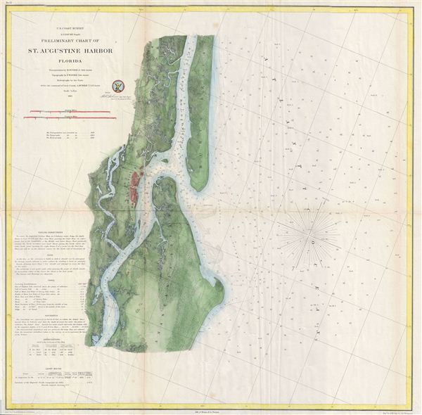 Preliminary Chart of St. Augustine Harbor Florida. - Main View