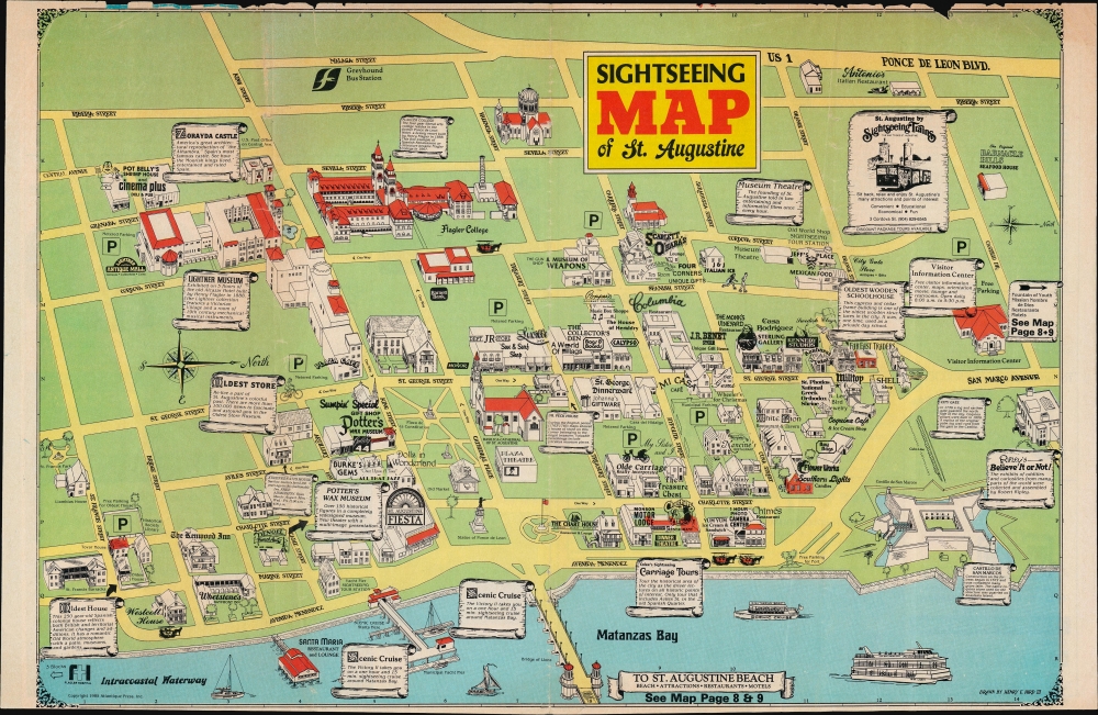 Sightseeing Map of St. Augustine. - Main View