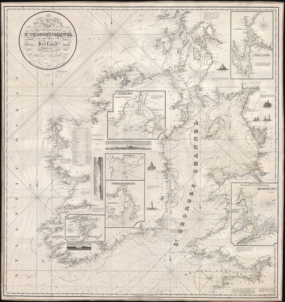 Blachford's New and Complete Chart of St. George's Channel and the Whole Coast Round Ireland From the Latest and Most Approv'd Surveys. - Main View