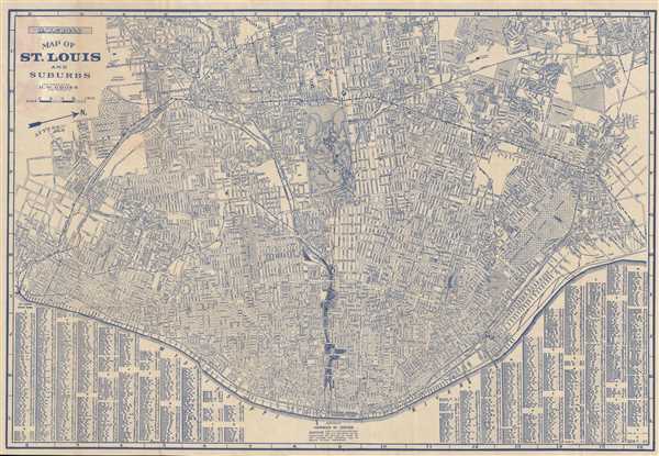 Map of St. Louis and Suburbs. - Main View