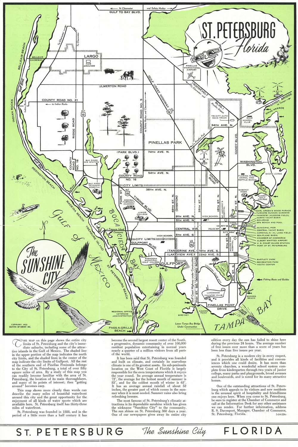 Pleasure Map of St. Petersburg Florida. - Main View