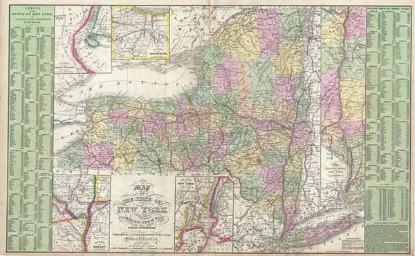 Map of the State of New York Compiled from the Latest Authorities. - Main View