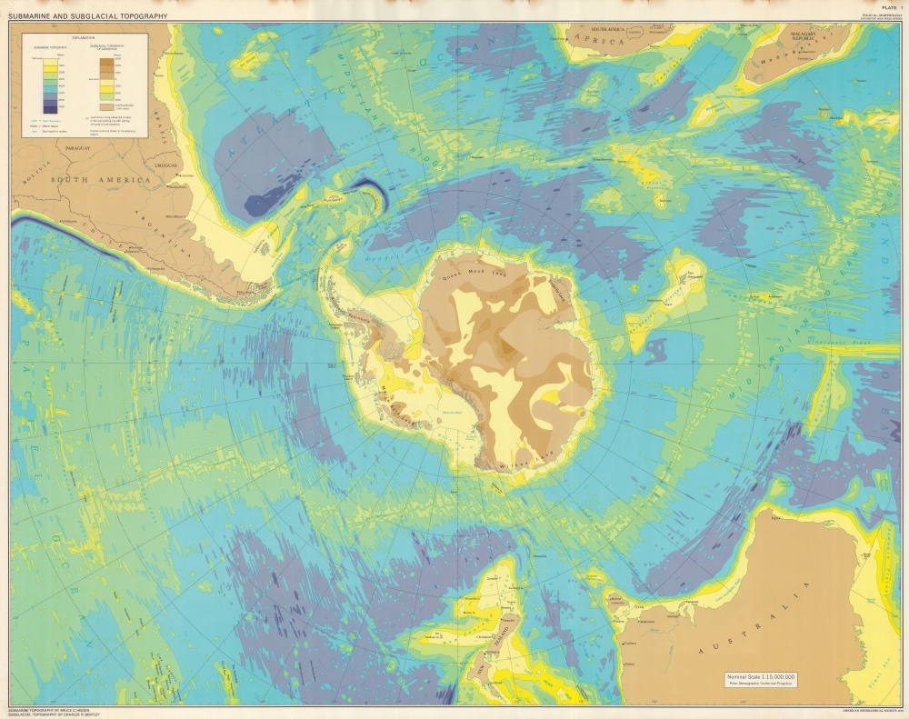 1972 American Geographical Society Map of Antarctica