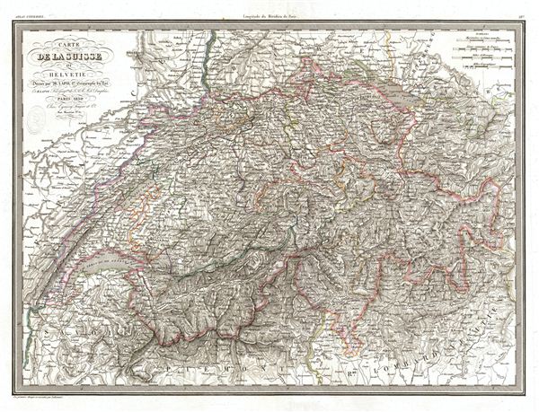 Carte de la Suisse ou Helvetie. - Main View