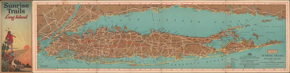 1927 Redfield-Kendrick-Odell Folding Map of Long Island