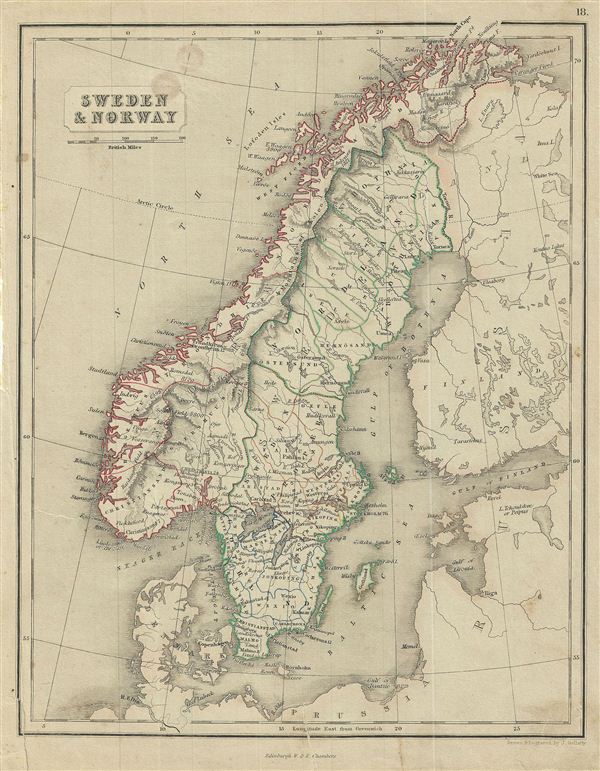Sweden & Norway.: Geographicus Rare Antique Maps