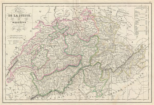 Carte de la Suisse, ou Helvetie. - Main View