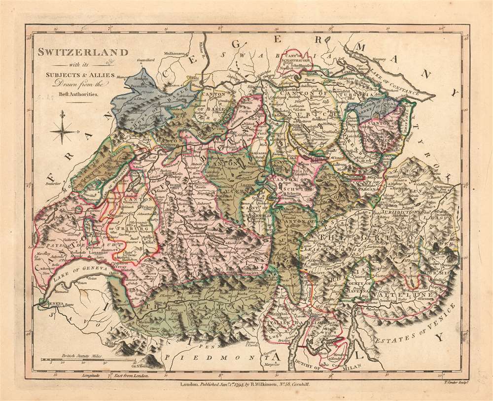 Switzerland with its Subjects and Allies Drawn from the Best Authorities. - Main View
