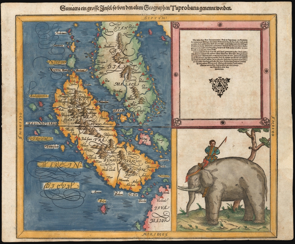 Sumatra ein grosse Insel so von den alten Geographen Taprobana genennt worden. - Main View