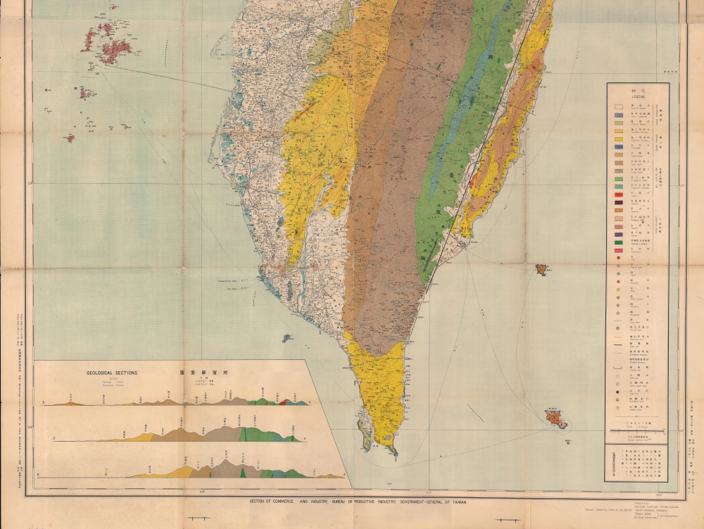 臺灣地質鑛產地圖 / [Geological Map of Taiwan (Formosa)]. - Alternate View 3