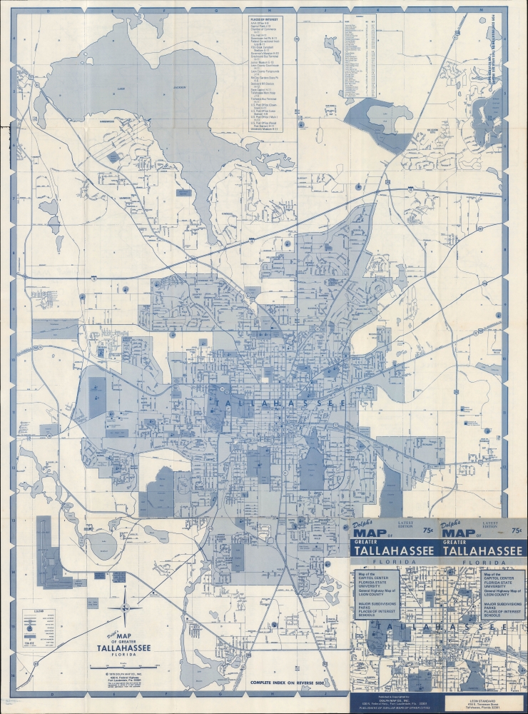Dolph's Map of Greater Tallahassee Florida. - Main View