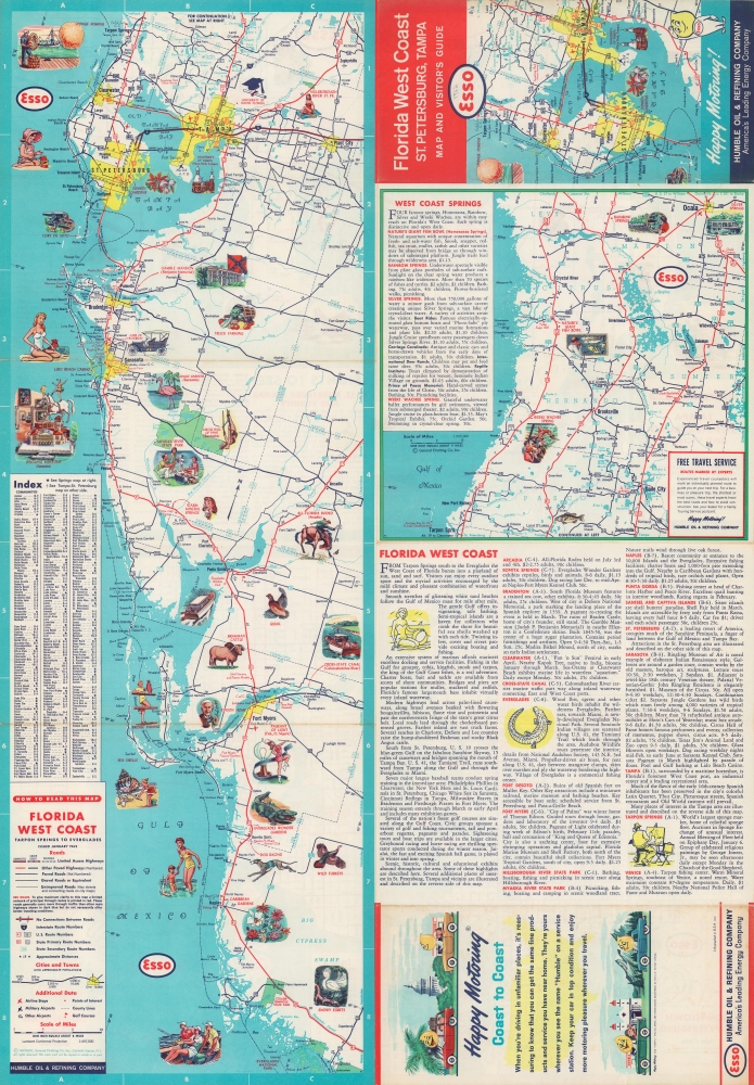 Florida West Coast Ft. Petersburg, Tampa Map and Visitor's Guide. - Alternate View 1