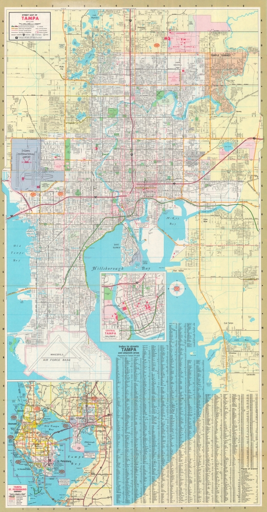 Street Map of Tampa. / Street Map of St. Petersburg. - Main View