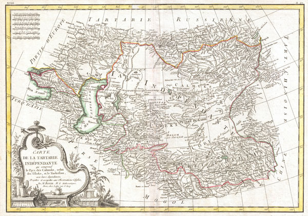Carte de la Tartarie Independante qui comprend le Pays de Calmuks, celui des Usbeks, et le Turkestan avec leurs dependances. - Main View