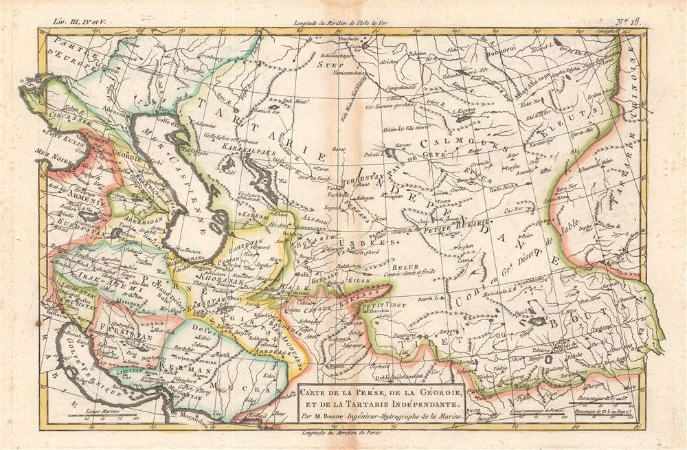 Carte de la Perse, de la Georgie, et de la Tartarie Independante. - Main View