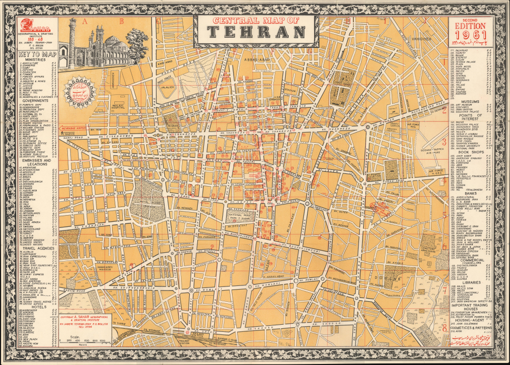 Central Map of Tehran. - Main View