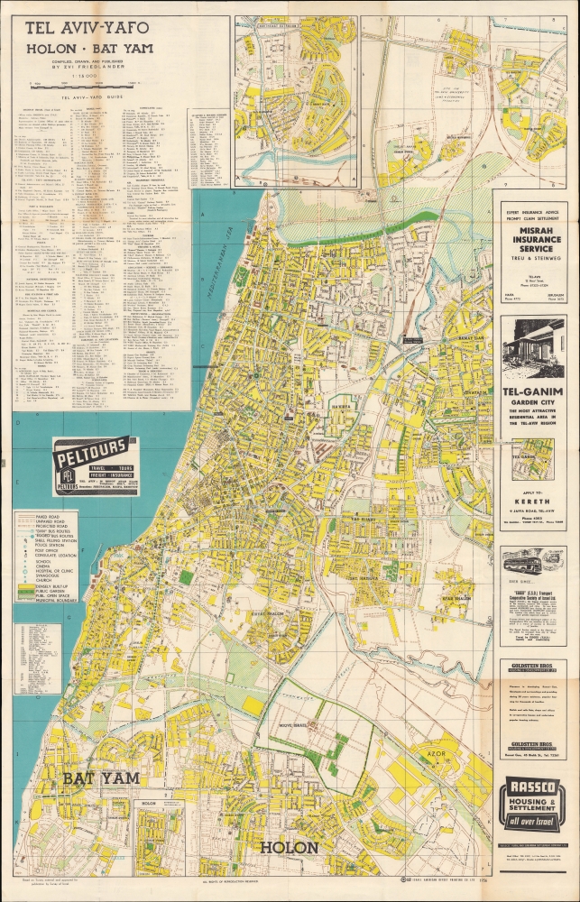 Tel Aviv - Yafo Holon - Bat Yam / Tel Aviv - Yafo Holon - Bat Yam Guide Map. - Main View