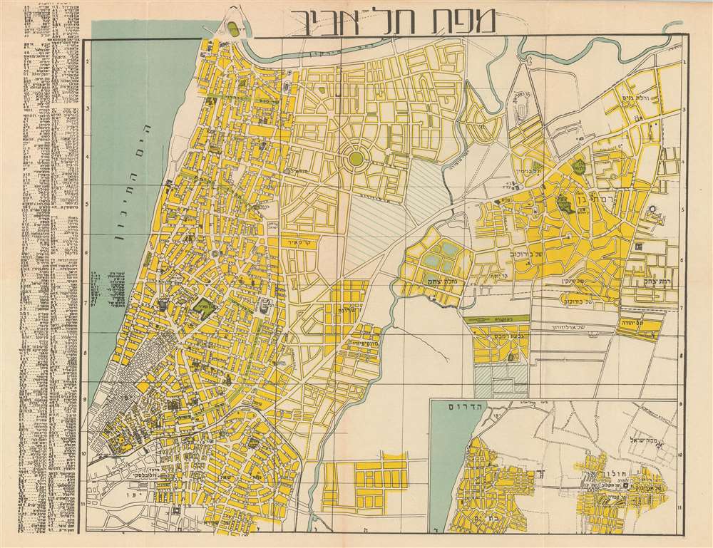 Map of Tel-Aviv. / מפת תל אביב. - Main View