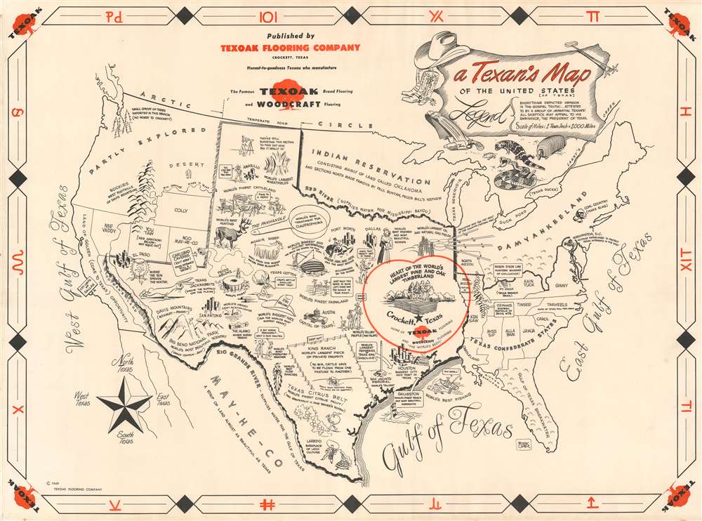 A Texan's Map of the United States [of Texas]. - Main View