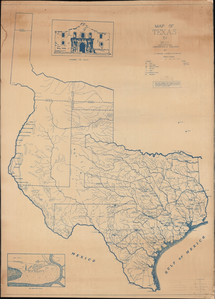 Map of Texas in 1836. - Main View