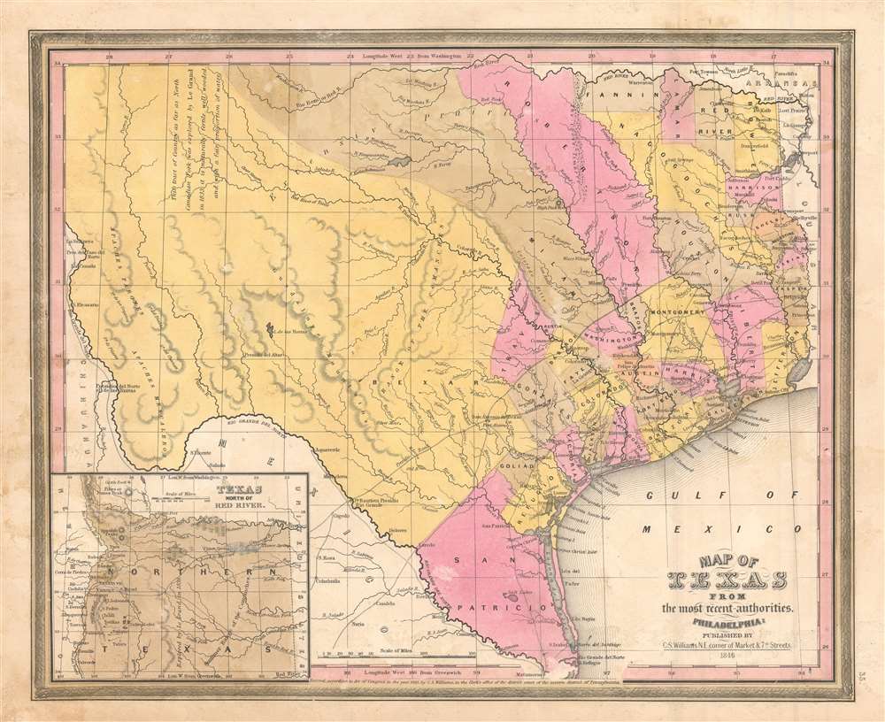 Map of Texas from the most recent authorities. - Main View