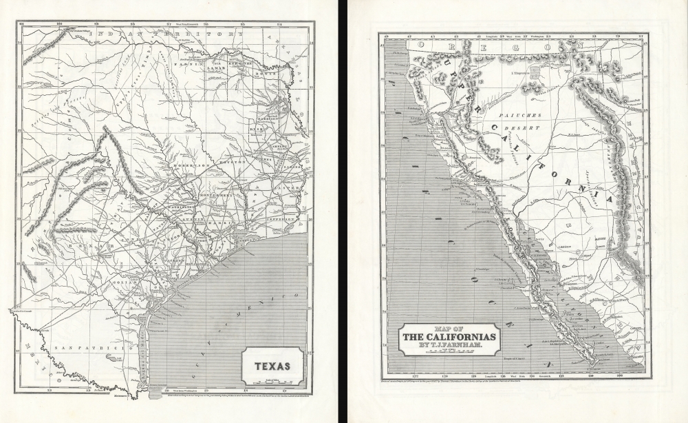 Texas. / Map of The Californias by T.J. Farnham. - Main View
