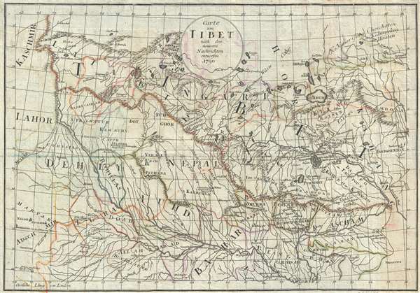 Carte von Tibet nach den neuesten Nachrichten entworfen. - Main View