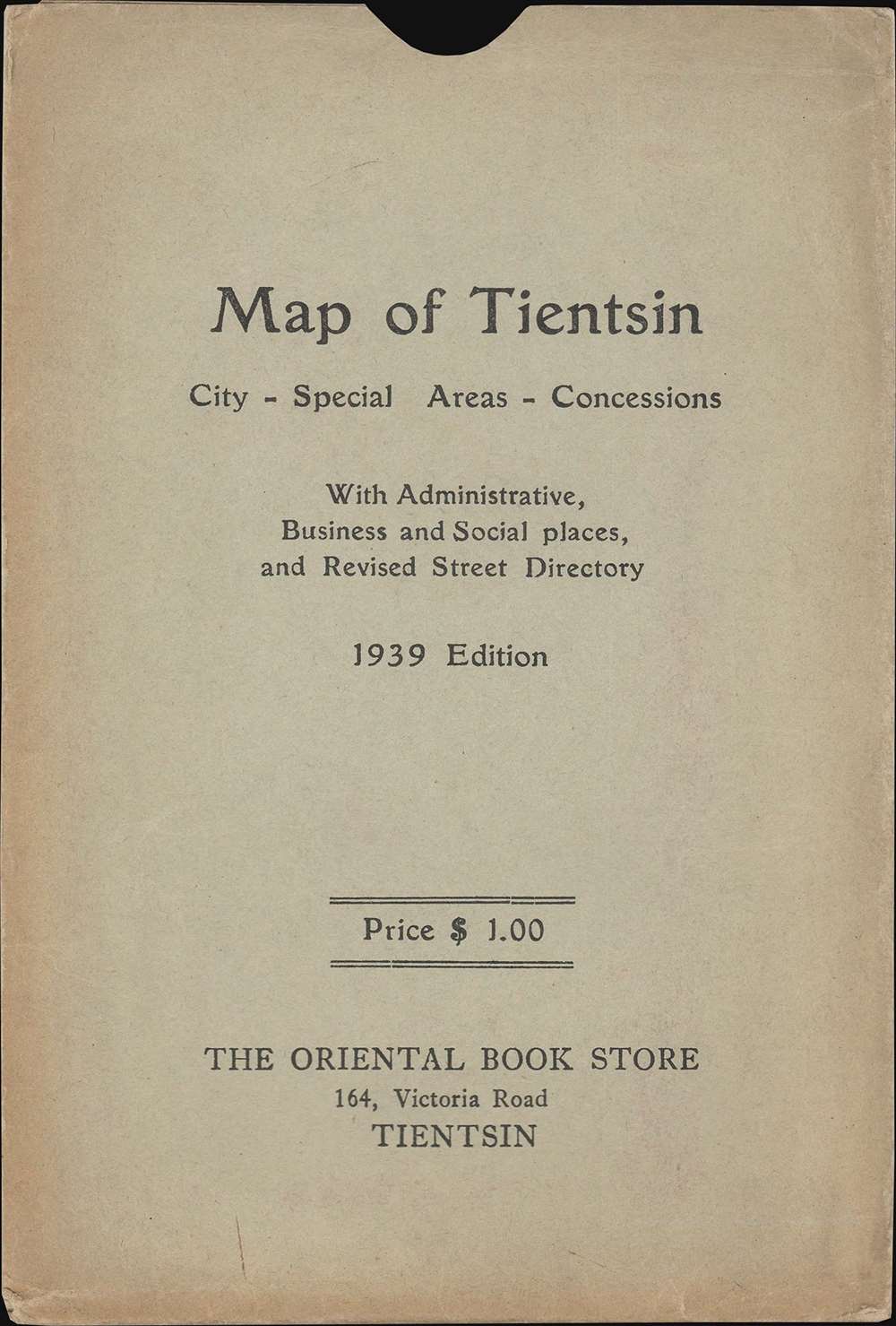 Map of Tientsin. City, Special Areas, Concessions, with Administrative, Business, and Social places and Revised Street Directory. - Alternate View 1