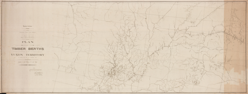 1910 Canadian Department of the Interior Map of Timber Berths in the Yukon Territory