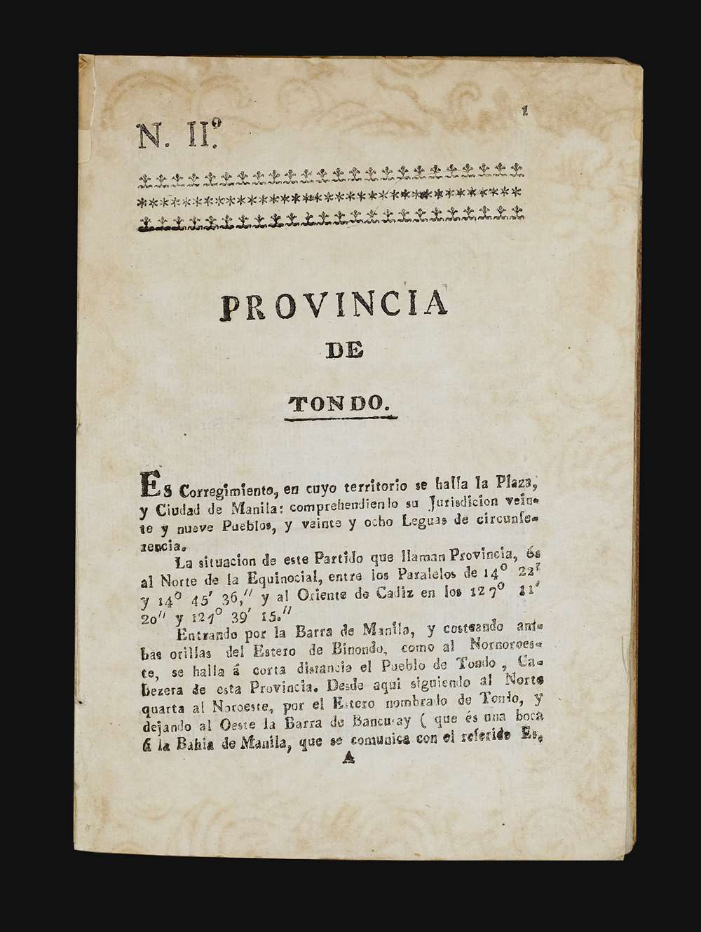 Plano de la Prouincia de Tondo situada al Norte de la Equinocial. - Alternate View 1