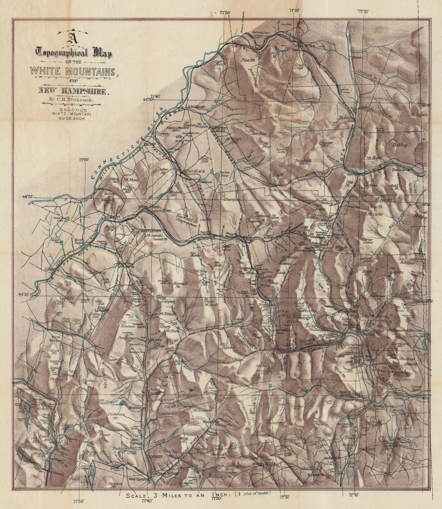 A Topographical Map of the White Mountains, of New Hampshire. - Main View