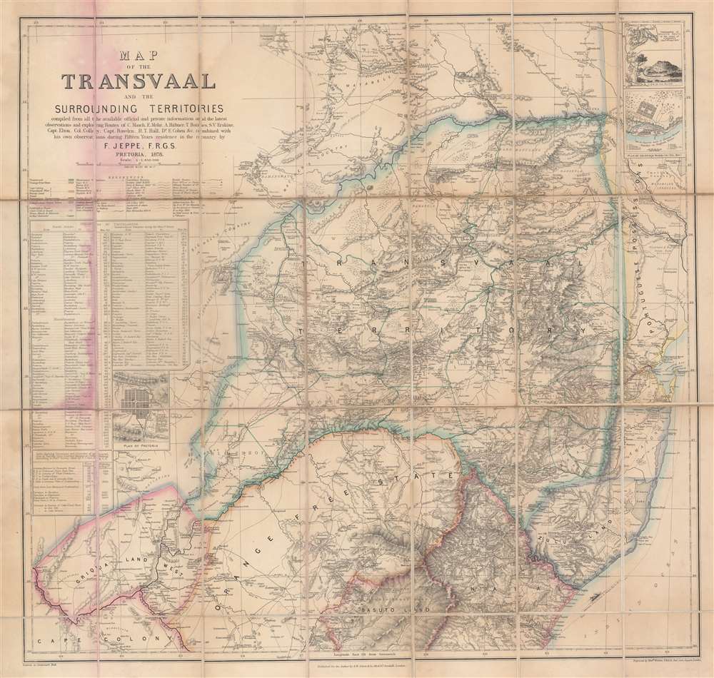 Map of the Transvaal and the Surrounding Territories. - Main View