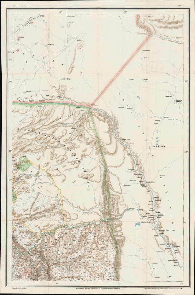 Jeppe's Map of the TRANSVAAL S. A. Republic and Surrounding Territories. - Alternate View 3