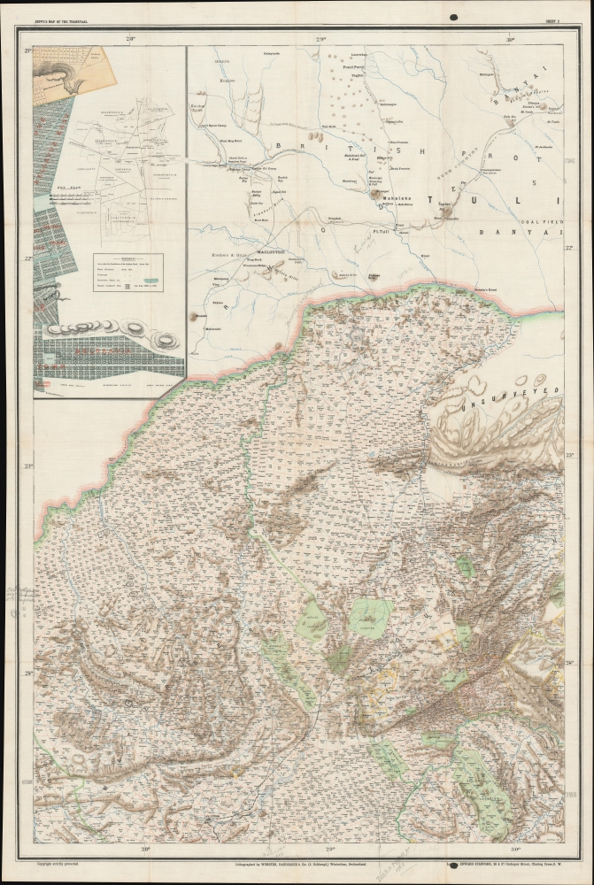 Jeppe's Map of the TRANSVAAL S. A. Republic and Surrounding Territories. - Alternate View 4