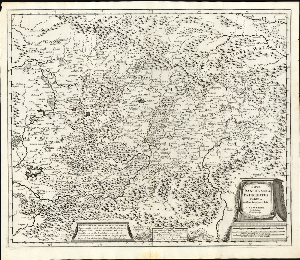 Nova Transilvaniae Principatus Tabula. Novissima descriptia editia Per R. et I. Ottens. Amstelodami Cum Priviligeo. - Main View