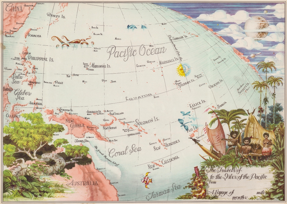 The Travels of [blank] to the Isles of the Pacific from [blank]. A Voyage of [blank] miles [blank] months. - Main View