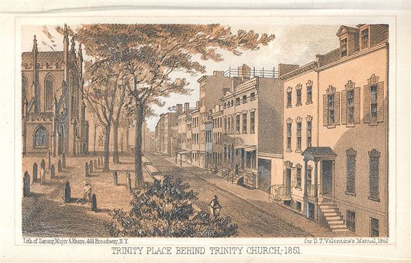 Trinity Place Behind Trinity Church - 1861. - Main View