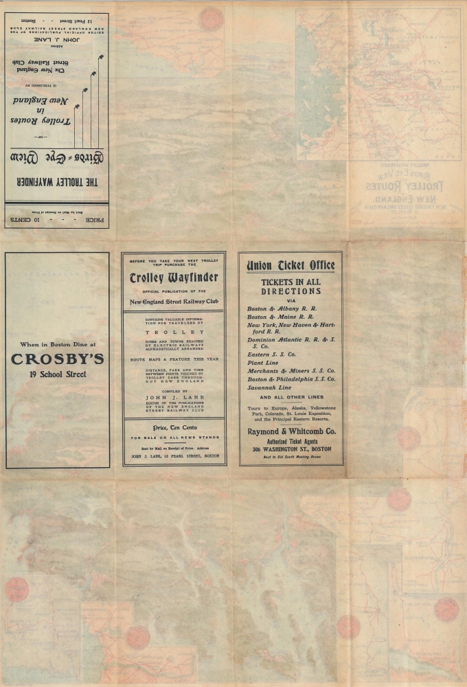 Trolley Wayfinder Birds Eye View of Trolley Routes in New England. - Alternate View 1