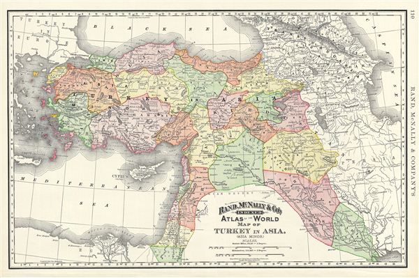 Map of Turkey in Asia. (Asia Minor). - Main View