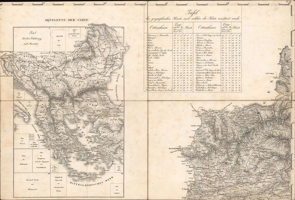 Carte der Europaeischen Tuerkey nebst einem Theile von Kleinasien in XXI. Blattern. - Alternate View 3