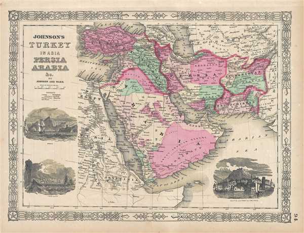 Johnson's Turkey in Asia Persia Arabia etc. - Main View