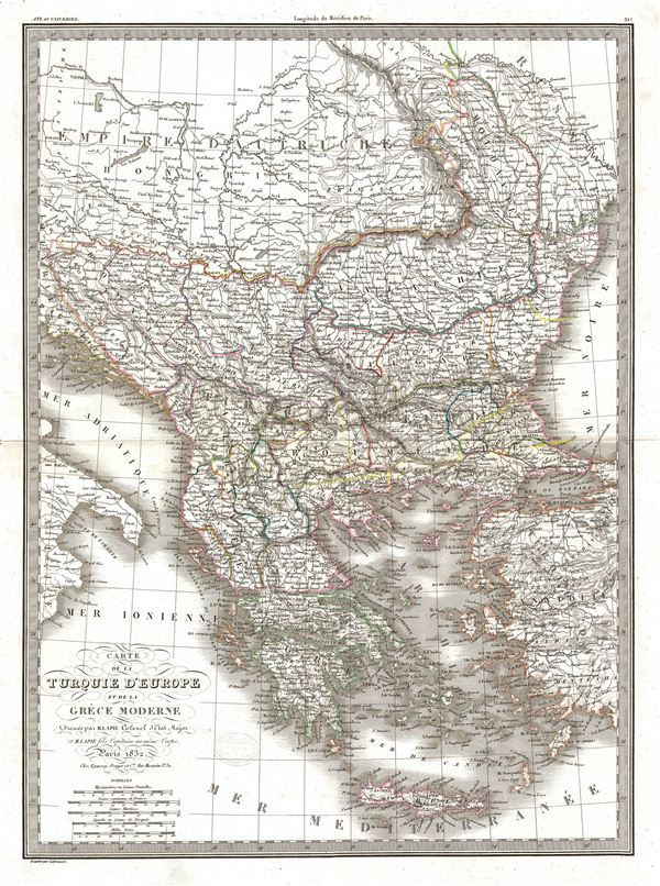 Carte de la Turquie d'Europe et de la Grece Moderne. - Main View