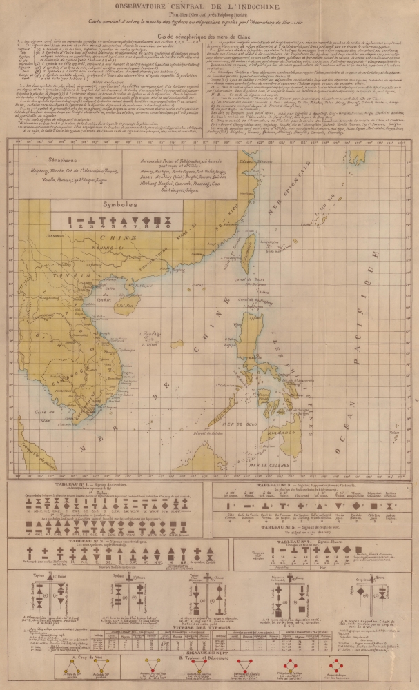 Carte servant à suivre la marche des typhons ou dépressions signales par l'Observatoire de Phu-Liên. - Main View