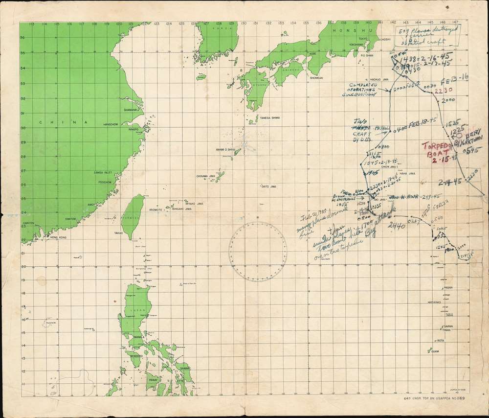 [U.S.S. Saratoga in the Pacific February 1945.] - Main View