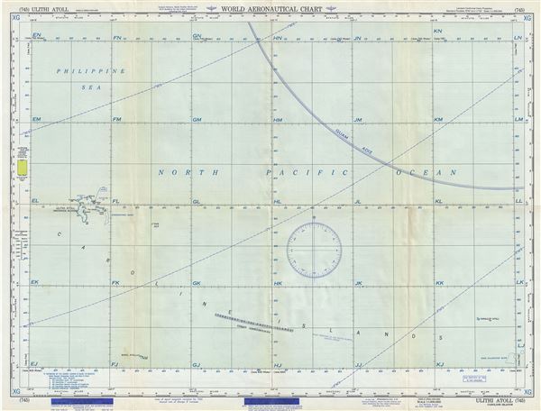 1958 U.S. Air Force Aeronautical Map of Ulithi Atoll, Caroline Islands, Pacific