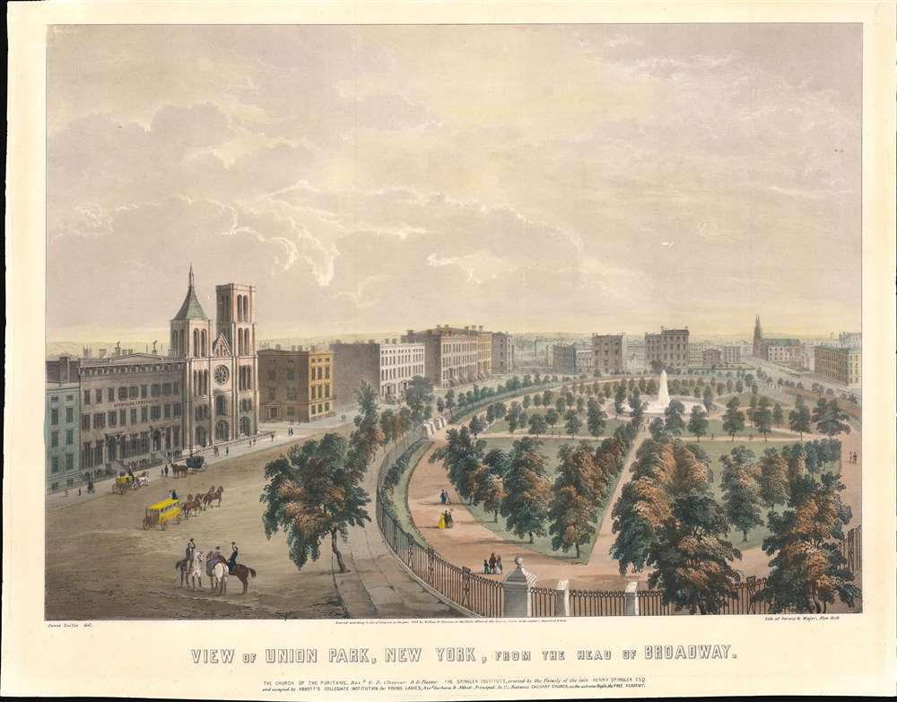 View of Union Park, New York, from the Head of Broadway. - Main View