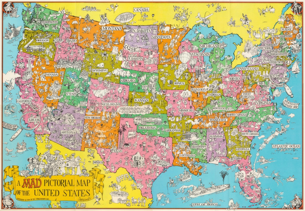 A MAD Pictorial Map of the United States. - Main View